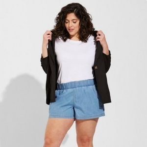 Torrid 3.5 Inch Pull-On Lightweight Denim High-Rise Short